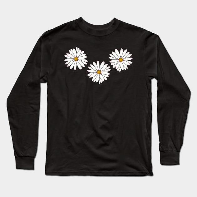 Daisy Flowers Tumblr Long Sleeve T-Shirt by Adaba